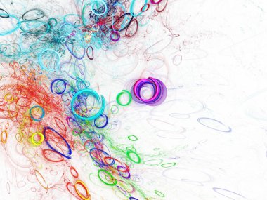 soyut kaotik fraktal arkaplan 3B oluşturma