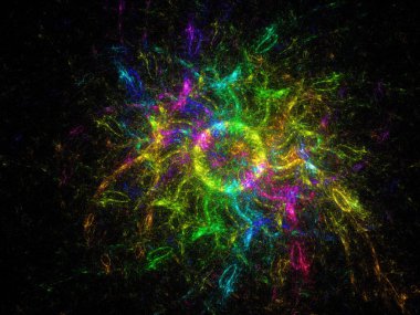 soyut kaotik fraktal arkaplan 3B oluşturma