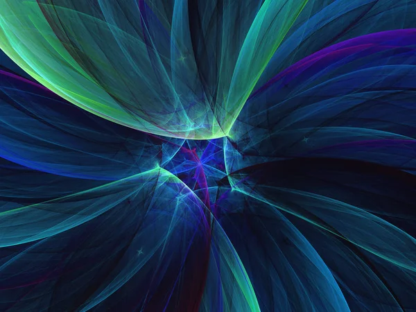 Blue Abstract Fractal Background Rendering — Stock Photo, Image