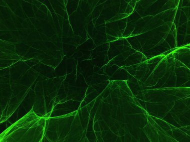 yeşil Soyut Fraktal arka plan 3d render