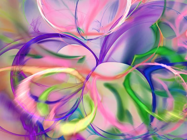 紫色抽象分形背景3D渲染 — 图库照片