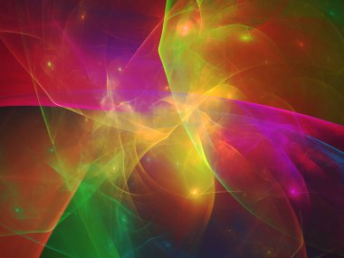 soyut kaotik fraktal arkaplan 3B oluşturma