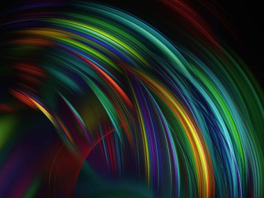 soyut kaotik fraktal arkaplan 3B oluşturma