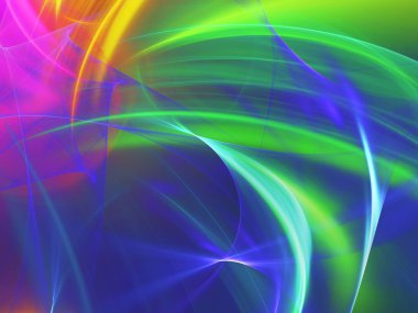 gökkuşağı soyut fraktal arkaplan 3d oluşturma