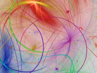 gökkuşağı soyut fraktal arkaplan 3d oluşturma