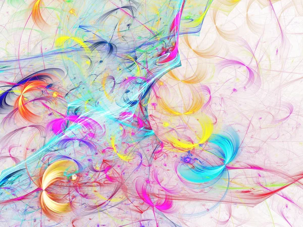 Regenboog Abstracte Fractal Achtergrond Rendering — Stockfoto