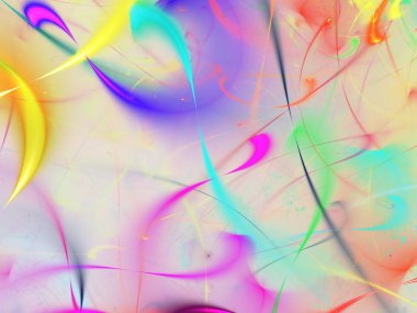 gökkuşağı soyut fraktal arkaplan 3d oluşturma