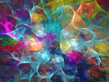 soyut kaotik fraktal arkaplan 3B oluşturma