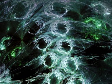 soyut kaotik fraktal arkaplan 3B oluşturma