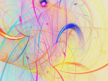 gökkuşağı soyut fraktal arkaplan 3d oluşturma