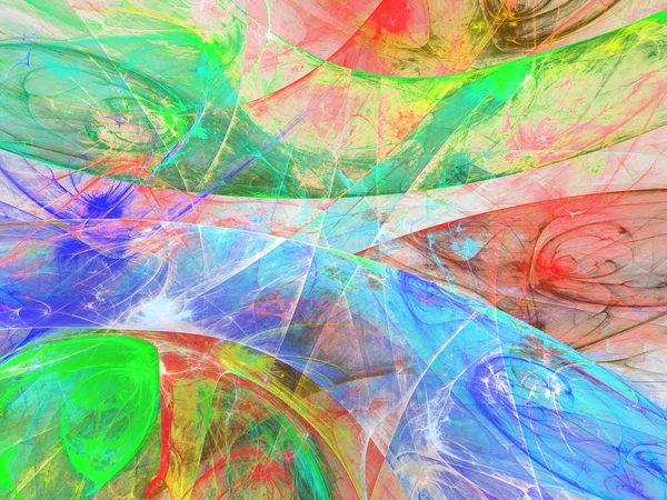 gökkuşağı soyut fraktal arkaplan 3d oluşturma