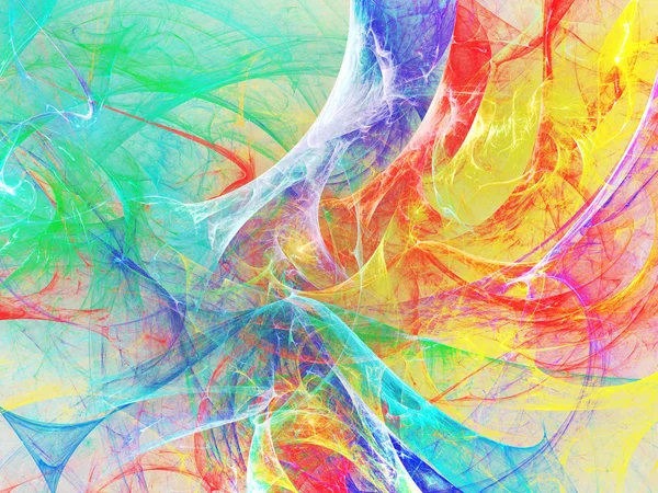 gökkuşağı soyut fraktal arkaplan 3d oluşturma