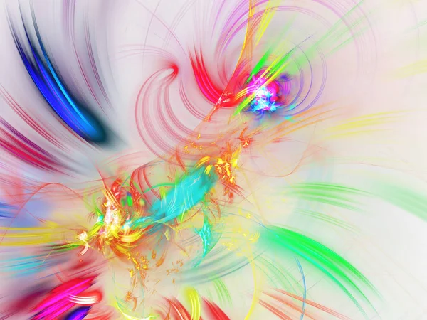 Regenboog Abstracte Fractal Achtergrond Rendering — Stockfoto