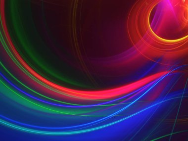 soyut kaotik fraktal arkaplan 3B oluşturma