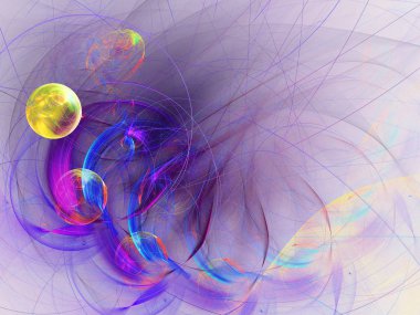 mor soyut fraktal arkaplan 3d oluşturma