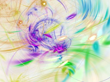 gökkuşağı soyut fraktal arkaplan 3d oluşturma