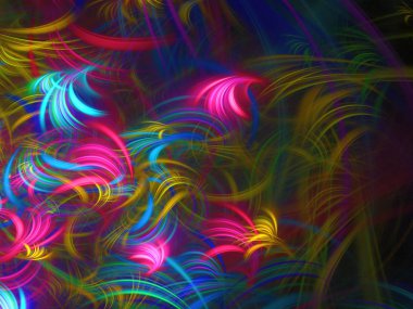 soyut kaotik fraktal arkaplan 3B oluşturma