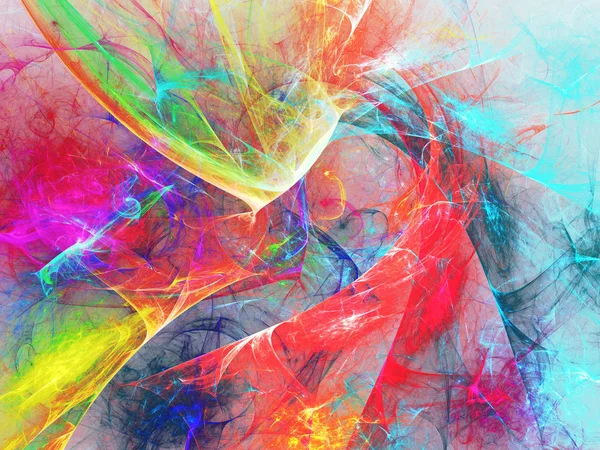 Regenboog Abstracte Fractal Achtergrond Rendering — Stockfoto