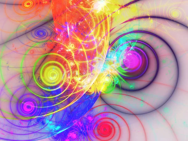 gökkuşağı soyut fraktal arkaplan 3d oluşturma