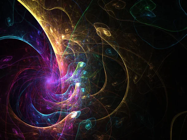 mor soyut fraktal arkaplan 3d oluşturma