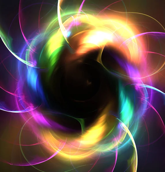 gökkuşağı soyut fraktal arkaplan 3d oluşturma