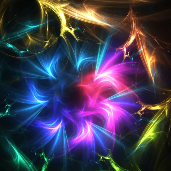 Abstract Chaotic Fractal Background Rendering — Stock Photo, Image