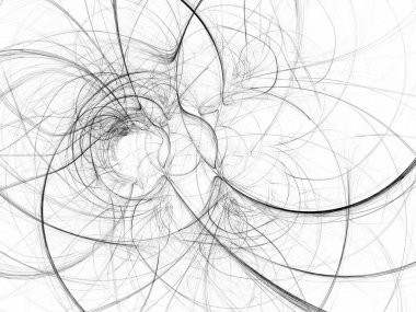 siyah ve beyaz soyut fraktal arkaplan 3d görüntüleme