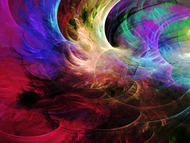 kırmızı soyut fraktal arkaplan 3d oluşturma