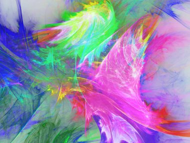 soyut kaotik fraktal arkaplan 3B oluşturma