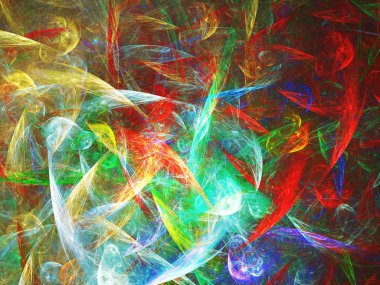 soyut kaotik fraktal arkaplan 3B oluşturma