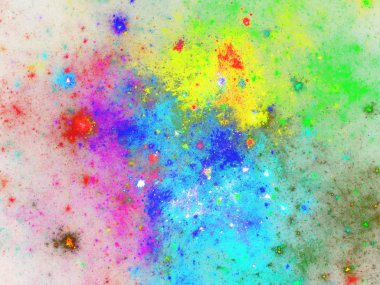 gökkuşağı soyut fraktal arkaplan 3d oluşturma