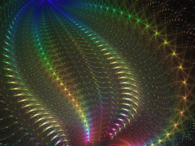 soyut kaotik fraktal arkaplan 3B oluşturma