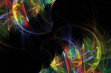 soyut kaotik fraktal arkaplan 3B oluşturma