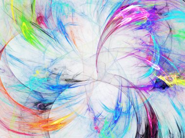 gökkuşağı soyut fraktal arkaplan 3d oluşturma