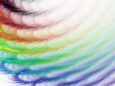 gökkuşağı soyut fraktal arkaplan 3d oluşturma