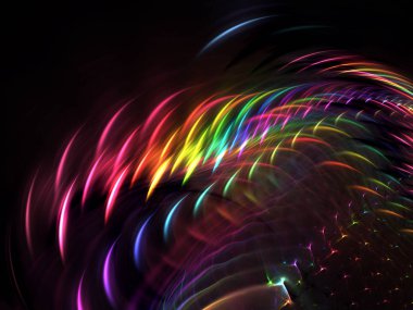 mor soyut fraktal arkaplan 3d oluşturma