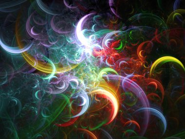 soyut kaotik fraktal arkaplan 3B oluşturma