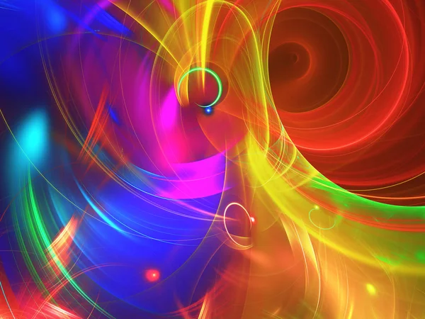 Rainbow Abstract Fractal Background Rendering — Stock Photo, Image