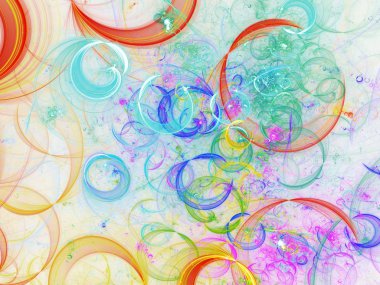 mavi soyut fraktal arkaplan 3d oluşturma