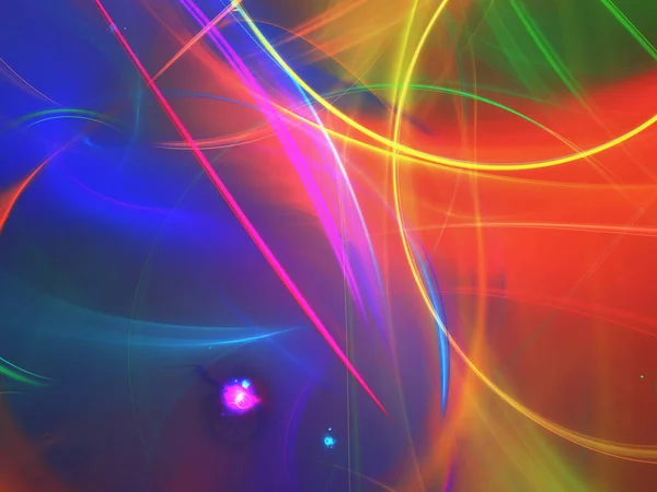 Rainbow Abstract Fractal Background Rendering — Stock Photo, Image