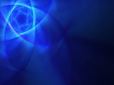 mavi soyut fraktal arkaplan 3d oluşturma