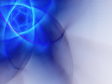 mavi soyut fraktal arkaplan 3d oluşturma