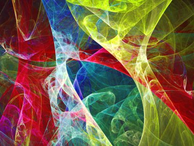 soyut kaotik fraktal arkaplan 3B oluşturma