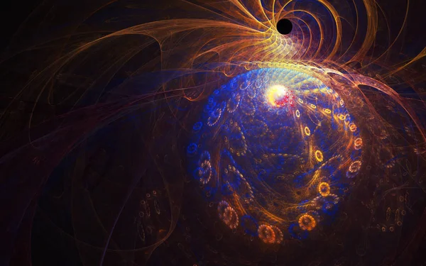 soyut kaotik fraktal arkaplan 3B oluşturma