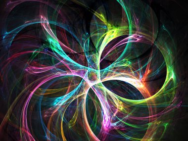 soyut kaotik fraktal arkaplan 3B oluşturma