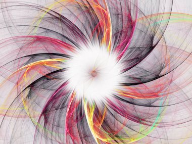 kırmızı soyut fraktal arkaplan 3d oluşturma