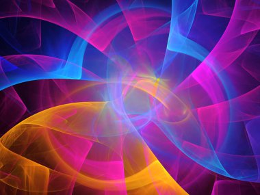 gökkuşağı soyut fraktal arkaplan 3d oluşturma