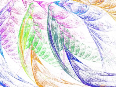 gökkuşağı soyut fraktal arkaplan 3d oluşturma