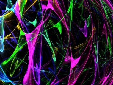 soyut kaotik fraktal arkaplan 3B oluşturma