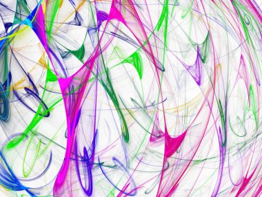 gökkuşağı soyut fraktal arkaplan 3d oluşturma